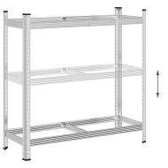 Двуслоен рафт за гуми Silver 110x40x109 cm Стомана