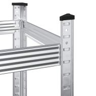 Двуслоен рафт за гуми Silver 110x40x109 cm Стомана