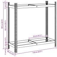 Двуслоен рафт за гуми Silver 110x40x109 cm Стомана