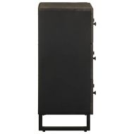 Бюфет черен 60x33x75 cm Масивна дървесина Манго