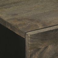 Бюфет черен 60x33x75 cm Масивна дървесина Манго