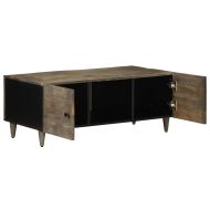 Масичка за кафе Светло сиво 100x54x40cm Масивна дървесина Манго