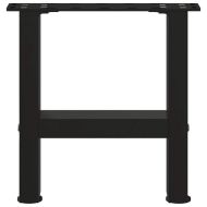 Крака за масичка за кафе, черни, 2 бр., 40 x (30-31) см, стомана