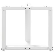 Крака за масичка за кафе, Т-образни, 2 бр., бели, 50x25x(42-43) см, стомана