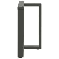 Крака за трапезна маса, Т-образни, 2 бр., антрацит, 80x35x(72-73) см, стомана