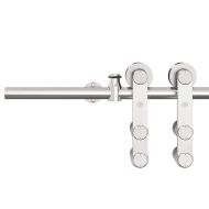 Механизъм за плъзгаща врата 200 см неръждаема стомана сребрист