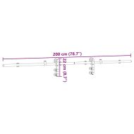 Механизъм за плъзгаща врата 200 см неръждаема стомана сребрист