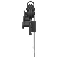 Комплект механизъм за плъзгаща врата, 213,5 см, стомана, черен