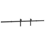 Комплект механизъм за плъзгаща врата, 200 см, стомана, черен