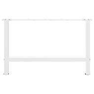 Крака за масичка за кафе, бели, 2 бр., 70 x (42-43) см, стомана