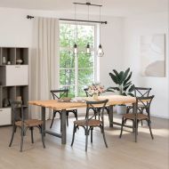 Крака за трапезна маса, антрацит, 2 бр., 90 x (72-73) см, стомана