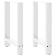 Крака за трапезна маса, бели, 2 бр., 60 x (72-73) см, стомана