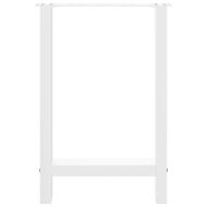 Крака за трапезна маса, бели, 2 бр., 60 x (72-73) см, стомана