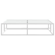 Рамка за легло без матрак Бяла 140x200 cm Метал