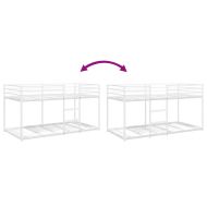 Двуетажно легло без матрак Бяло 75x190 cm Стомана