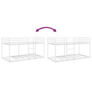 Двуетажно легло без матрак Бяло 90x190 cm Стомана