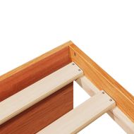 Дневно легло без матрак, восъчнокафяв, 80x200 см, бор масив