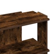 Библиотека 3 рафта опушен дъб 60x30x60 см инженерно дърво