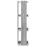 Библиотека 3 рафта сив сонома 60x30x120 см инженерно дърво