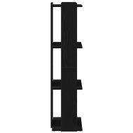 Библиотека 3 рафта черна 60x30x120 см инженерно дърво