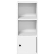 Библиотека, бяла, 31x24x77 см, инженерно дърво