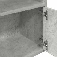 Библиотека, бетонно сива, 31x24x127 см, инженерно дърво