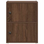 Библиотека, Кафяв дъб, 40x24x52 см, инженерно дърво