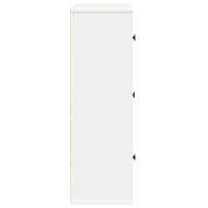 Библиотека, бяла, 60x24x76,5 см, инженерно дърво