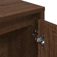 Библиотека, кафяв дъб, 89x24x101,5 см, инженерно дърво