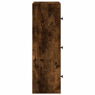 Библиотека, опушен дъб, 40x24x77 см, инженерно дърво