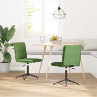 Трапезни столове, 2 бр, светлозелени, кадифе