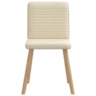 Трапезни столове, 2 бр, кремави, текстил