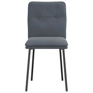 Трапезни столове, 2 бр, тъмносиви, кадифе
