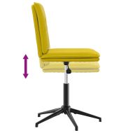 Трапезен стол, жълт, кадифе