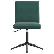 Трапезен стол, тъмнозелен, кадифе