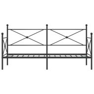 Дневно легло без матрак Черно 90x200 cm Стомана