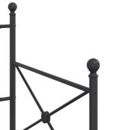 Дневно легло без матрак Черно 90x200 cm Стомана