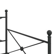 Легло за спане с багажник без матрак черно 100x200 cm