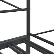 Легло за спане с багажник без матрак черно 100x200 cm