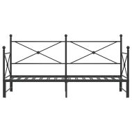 Дневна спалня с багажник без матрак Черно 90x200 cm Стомана