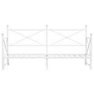 Дневна спалня с багажник без матрак Бяла 90x200 cm Стомана