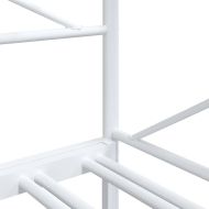 Дневна спалня с багажник без матрак Бяла 90x200 cm Стомана