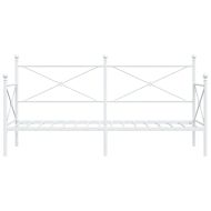 Дневно легло без матрак Бяло 80x200 cm Стомана