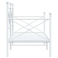 Дневно легло без матрак Бяло 80x200 cm Стомана
