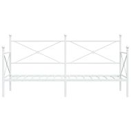 Дневно легло без матрак Бяло 90x200 cm Стомана