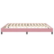 Box Spring легло без матрак розово 200x210 cm кадифе