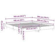 Рамка за легло без матрак Кафяв дъб Инженерна дървесина
