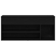 Пейка за обувки Черен дъб 102x30,5x45 cm Инженерна дървесина