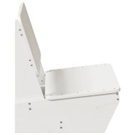 Градински стол, бял, 60x64x70,5 см, борово дърво масив