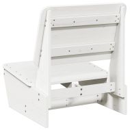 Градински стол, бял, 60x64x70,5 см, борово дърво масив